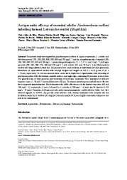 Thumbnail de Antiparasitic efficacy of essential oils for Neobenedenia melleni infecting farmed Lebranche mullet (Mugil liza).